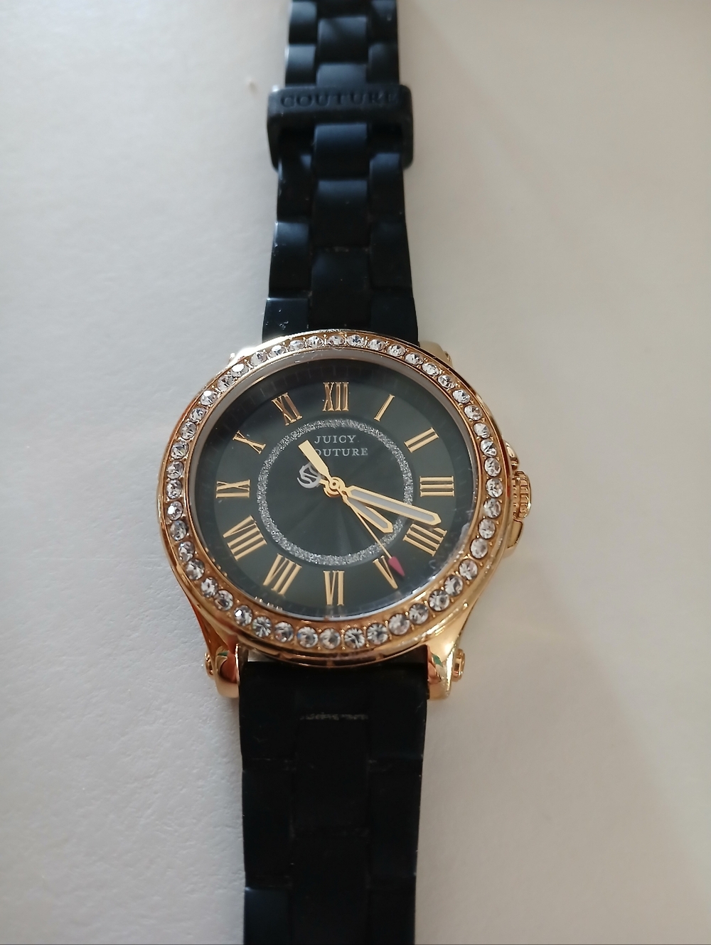 Juicy Couture Black Swaroski Crystal Watch